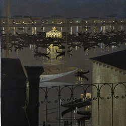 Uno Ullberg maalaus Venetsiasta 1909